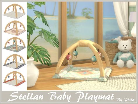 The Sims Resource - Stellan Baby Playmat Sims 4 Infant, Baby Playmat, Sims Baby, Sims 4 Characters, Sims 1, Baby Play Mat, 3rd Baby, Boho Nursery, Animal Skin