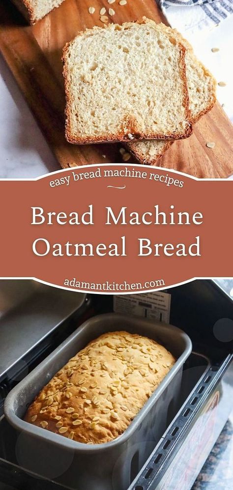 Embrace the flavors of oat sandwich bread with maple syrup using our specialized bread machine oatmeal vbread guide. Perfect for those who enjoy easy bread machine recipes, you're guaranteed a hearty sandwich bread with just the right amount of sweetness. Whether you're craving a slice of toast for breakfast or a side to your soup at dinner, this bread is a delightful choice. Find more easy bread recipes, healthy baking recipes, and easy bread machine recipes at adamantkitchen.com. Oat Bread Bread Machine, Honey Oat Bread Recipe Bread Machine, Oatmeal Molasses Bread Machine Recipes, Bread Maker Oatmeal Bread, Instant Yeast Bread Machine Recipe, Oat Bread Recipe For Bread Machine, Bread Machine Oatmeal Bread Recipe, Clean Bread Machine Recipes, Bread Machine 1 Pound Loaf