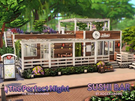 Sims 4 Restaurant Layout, Ts4 Restaurant, Sims 4 Lots Community, Sims 4 Cafe, Sims 4 Hus, Sims 4 Loft, Artsy Bedroom, Sims 4 Restaurant, Lotes The Sims 4