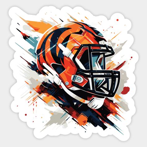 The Cincinnati Bengals are a professional American football team based in Cincinnati. The Bengals compete in the National Football League (Nfl) as a member club of the league's American Football Conference (Afc) North division. The club's home games are held in downtown Cincinnati at Paycor Stadium. -- Choose from our vast selection of stickers to match with your favorite design to make the perfect customized sticker/decal. Perfect to put on water bottles, laptops, hard hats, and car windows. Ev Paycor Stadium, Bengals Helmet, Football Clip Art, Cincinnati Bengals Football, Bengals Football, Downtown Cincinnati, Home Games, Football Stuff, Helmet Stickers