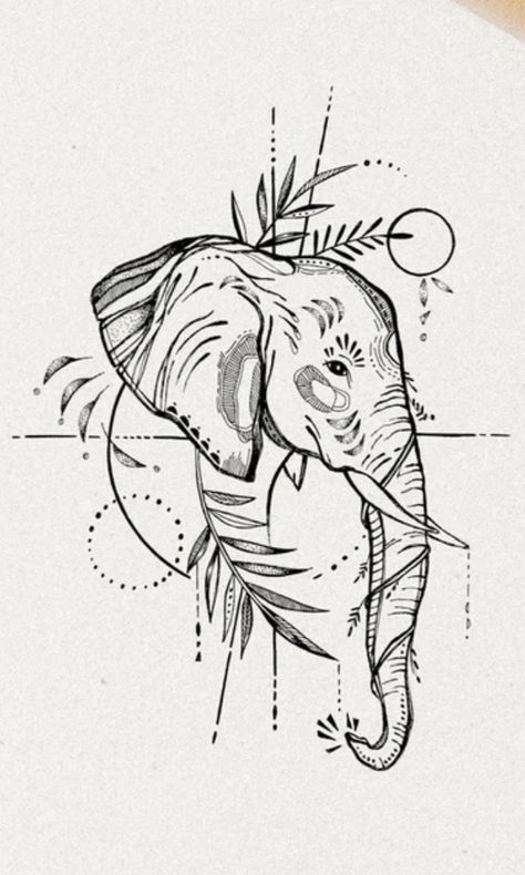 Elephant Profile Tattoo, Elephant Thailand Tattoo, Elephant Tattoo Design For Women Arm, Elephant Back Tattoo Women, Elephant Leg Tattoo For Women, Elephant Fine Line Tattoo, Elephant Tattoos Black Women, Elephant Face Tattoo, Asian Elephant Tattoo