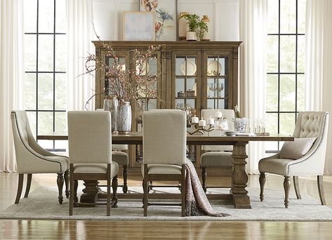 Avondale II Display Cabinet - Find the Perfect Style! | Havertys Tufted Dining Chairs, Design Consultation, Furniture Care, Perfect Style, Rustic Dining, Side Chairs Dining, Oak Finish, Formal Dining Room, Display Cabinet