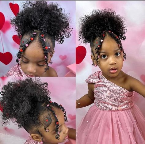 Girls Birthday Hairstyles, Hairstyles For Female, Baby Hairstyle, Daughter Hairstyles, Valentines Hairstyles, Baby Princess Dress, Natural Hair Wedding, Kids Hairstyle, Lil Mama