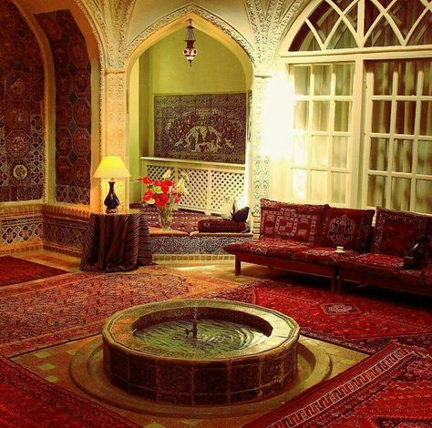 Old fashion Tea House, Iran Persian Tea, Iran Tourism, Persian Decor, House Elements, Iranian Architecture, Persian Architecture, Persian Style, Village House Design, Old Fashion