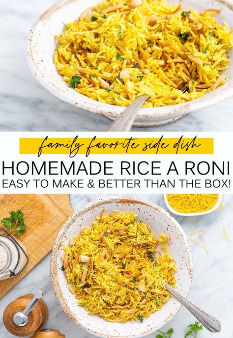 Rice A Roni Mix Recipe, Healthy Homemade Rice A Roni, Copycat Rice A Roni Chicken, Diy Chicken Rice A Roni, Healthy Rice A Roni, Rice And Roni Recipes, Homemade Knorr Rice Sides, Diy Knorr Rice Sides, Diy Ricearoni