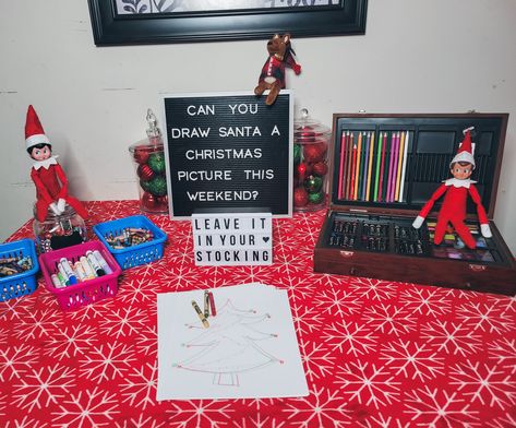 Draw Santa a Picture Elf Cereal, Draw Santa, Elf On Shelf, How To Draw Santa, December 3rd, December 4th, December 1st, Santa's Elves, Drive In Movie