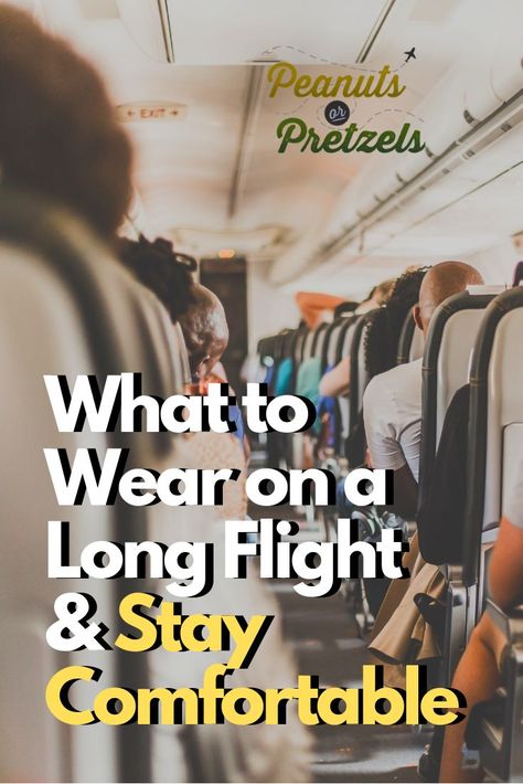 Deciding what to wear on a long flight can be a struggle.  You want to be comfortable, especially if you plan on sleeping…but you also don’t want to look like you are wearing your pajamas (well, some of us anyway)! Some fashionistas out there would argue that you don’t need to sacrifice style for comfort, and I agree with that – to a certain extent.  However, I’m a traveler first and foremost — and if you haven’t guessed, I’m obviously not a fashionista! Airport Hacks, Travel Favorites, Airplane Outfits, Travel Life Hacks, Airport Tips, Road Trip Planner, Long Flight, Travel Clothes, International Travel Tips