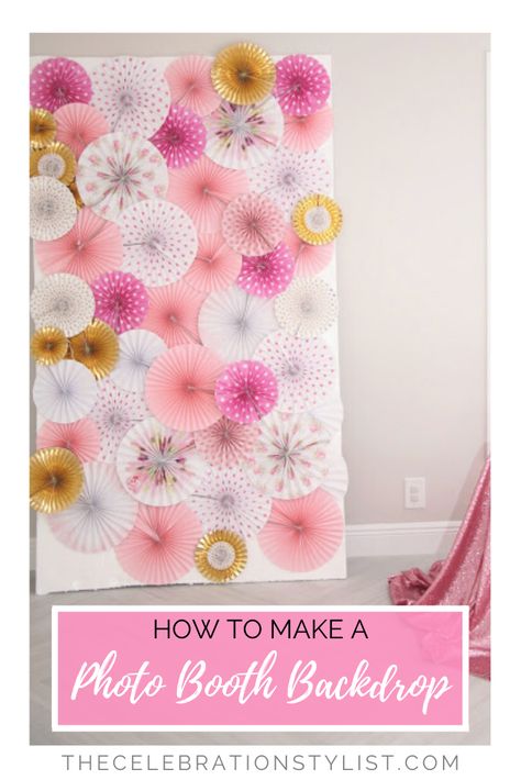 Create a photo booth backdrop for your next party! Get the DIY directions - The Celebration Stylist Diy Photo Booth Backdrop, Photography Backdrops Diy, Diy Photo Backdrop, Booth Backdrops, Background Diy, Diy Photo Booth, Minnie Mouse Birthday Party, Creative Valentines, Diy Valentines Crafts