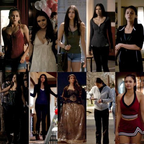 Elena Gilbert Season 3 Outfits, Eleanor Gilbert Outfit, Elena Gilbert Jacket Outfit, Elena Outfits Tvd, Elena Gilbert Season 5 Outfits, Elaine Gilbert Outfits, Elena Gilbert Vampire Costume, Elena Inspired Outfits, Elena Gilbert Season 6 Style