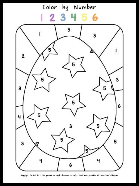 FREE Printable Easter Egg Color by Number Worksheet with Stars Download this cute Easter egg color-by-number printable today; it’s fun for children of all ages and even … Color By Number Worksheet, Colour By Number, Memorial Day Coloring Pages, Number Worksheet, Easter Math, Color By Number Printable, Easter Printables Free, Educational Activities For Kids, Number Worksheets