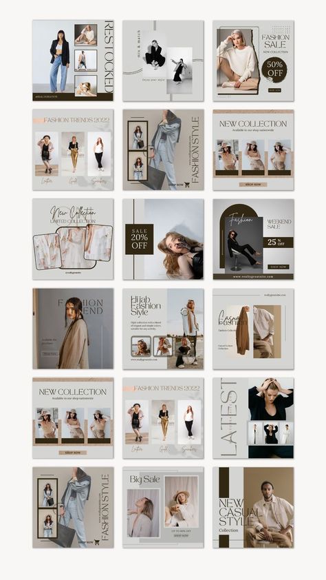 The Fashion Instagram Post Templates grey is made with Canva and it includes 100 fully editable Instagram post templates. The templates have a feminine Grey  theme with minimalist layouts and elegant fonts, all fully editable.

Save yourself time, money and the 'headaches' associated with creating new content from scratch. You can now create engaging visual content with just a few clicks!

#canvafashiontemplate #canvatemplate #fashioncanvatemplate #instagramcanvatemplatedesign #canvatemplate Testimonial Graphic, Fashion Instagram Post, Canva Instagram Post, Grey Theme, Instagram Design Layout, Instagram Template Free, Fashion Templates, Pink Instagram, Fitness Instagram