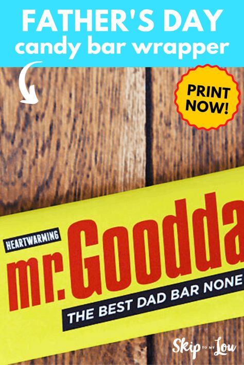 If you're looking for a sweet Father's Day treat for a great dad. I have you covered! Tell dad he is Mr. Good Dad with this printable candy bar wrapper. A perfect gift for the best dad bar none! #FathersDay #Printables Candy Bar Crafts, Candy Bar Cards, Candy Bar Sayings, Flower Making Tutorial, Handmade Father's Day Gifts, Easy Gift Idea, Easy Fathers Day Craft, Fathers Day Coloring Page, Bar Card