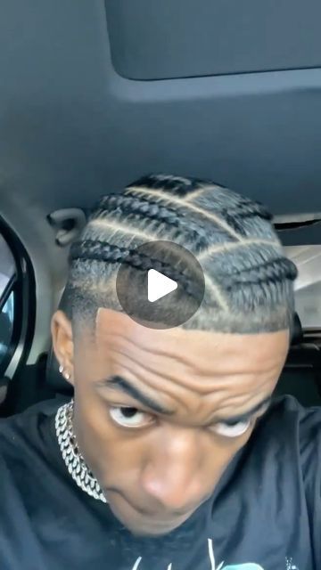 Braids For Man Bun, 5 Cornrows Braids Men, Man Braids Black Men, Zig Zag Braids For Men, Stitch Braids With Design Men, Men Plats Braids, Braids For Black Hair Men, Big Sean Braids, 6 Cornrow Braids Men