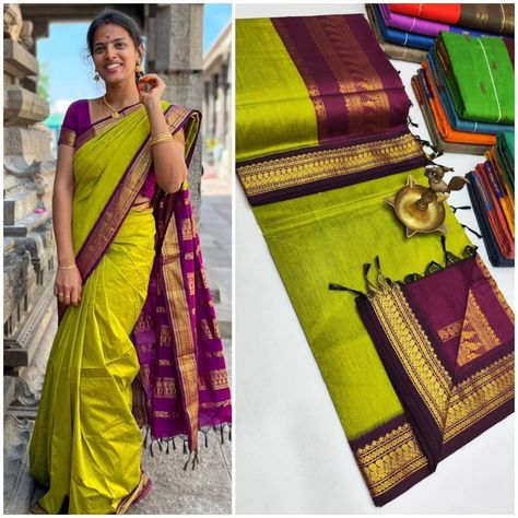 Mok002 💫💫 *Premium Quality Kalyani cotton saree/Lata Gadwal Paithani*💫💫 🍁 🍁Acrylic first quality 2/100 thread and 100% original Cotton sarees🍁🍁 🦚🦚 Grand jari pallu and contrast blouse 6.30 mtrs🦚🦚 🔥🔥 Very Soft and smooth cotton ,saree all over thread puttas🔥🔥 🔥🔥 *Price: Rs 1250/- +$🔥🔥 🍁🍁 *_Good quality and regular saree_* 🍁🍁 Contrast Blouse, Cotton Sarees, Saree Styles, Cotton Saree, Thread, Saree, The Originals