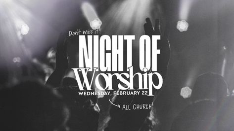 Worship Night Flyer Design, Worship Night Poster Design, Night Of Worship Graphic, Worship Night Graphic, Worship Graphic Design, Worship Night Poster, Worship Night Ideas, Church Social Media Graphics, Youth Church Graphic Design