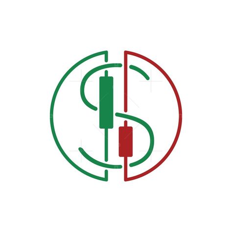 Sell Or Buy is a logo design of the dollar sign inside a circle with the two line in the center shaped like red and green daily candle charts. Trading Logo Ideas, Buy And Sell Logo, Trading Tattoo, Stock Market Logo, Daily Candle, Trade Lifestyle, Trader Quotes, Dollar Logo, Forex Quotes