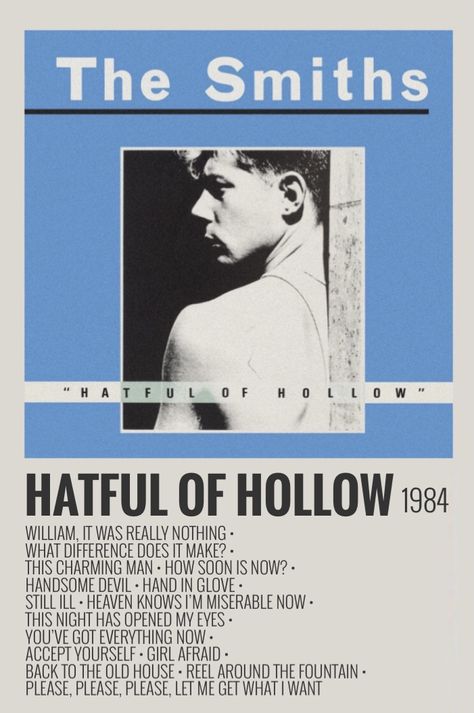 The Smiths Poster, Hatful Of Hollow, How Soon Is Now, Minimalist Music, Music Poster Ideas, Music Poster Design, Charming Man, Music Album Covers, The Smiths