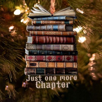 Classical Books, Just One More Chapter, One More Chapter, Bookclub Gifts, Gifts For Book Lovers, Gifts For Bookworms, Gift Quotes, Personalized Christmas Gifts, Wood Ornaments