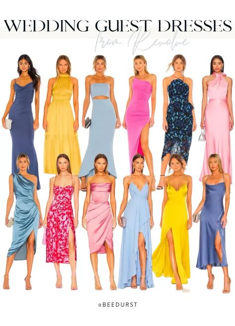 Revolve Wedding Guest Dress, Tropical Wedding Dress Guest, Beach Wedding Dress Guest, Wedding Guest Long Dress, Spring Formal Wedding, Beach Formal Attire, Formal Wedding Guest Dresses, Beach Wedding Outfit Guest, Destination Wedding Guest Dress