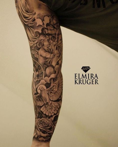 Forarm Tattoos For Women, Religious Tattoo Sleeves, Best Tattoos For Men, Cloud Tattoo Sleeve, Arm Tattoos Black, Tato Flash, Mangas Tattoo, Timeless Tattoo, Men Tattoos Arm Sleeve