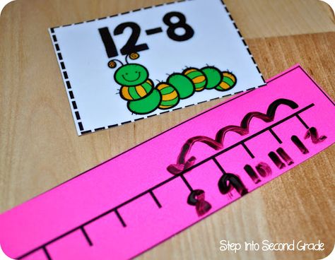 All About the Math! First Grade Subtraction, Number Line Games, Open Number Line, Amy Lemons, Addition Strategies, Subtraction Strategies, Math Center Games, Number Activity, Math Coach