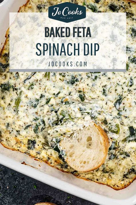 Feta Cheese Dip Recipes, Baked Dip Recipes, Baked Spinach Dip, Feta Cheese Dip, Creamy Spinach Dip, Baked Dips, Clean Lunches, Feta Cheese Recipes, Football Appetizers