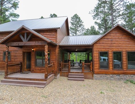 Dog Trot House Plans, Dog Trot House, Broken Bow Lake, Small Country Homes, Mud Room Entry, Cabin Inspiration, Eagle Mountain, Cabin Exterior, Garage House Plans