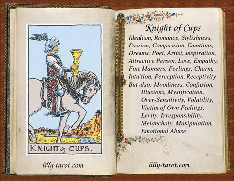 Meaning of Knight of Cups Knight Of Cups Tarot Meaning, Five Of Swords Tarot, Suit Of Pentacles, Astrology Explained, Suit Of Swords, Tarot Time, Five Of Swords, Tarot Messages, Element Of Air