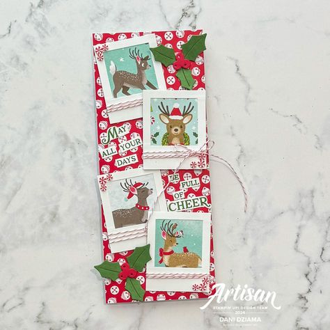 #reindeerfunstampset on Instagram | Hashtags Dog Xmas Cards, Reindeer Cards, Reindeer Card, Dog Xmas, Slimline Cards, Holiday 2024, Xmas 2024, Stampin Up Christmas Cards, Fall Mini