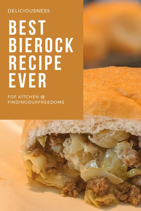 Canned Dough Ideas, Best Bierocks Recipe, Bierocks Recipe With Frozen Dough, Russian Mennonite Recipes, Bierocks Dough Recipe, Homemade Bierocks Recipe, German Russian Recipes, Runzas Recipe With Frozen Bread Dough, Cabbage Bierocks