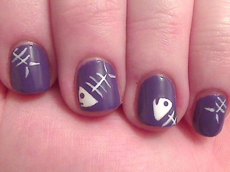 Most Popular Nails, Coco Art, Nails Paint, Fish Nails, Nails Photos, Nails Jewelry, Makeup And Hairstyle, Fish Bones, Nail Painting