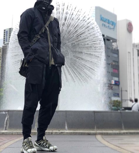 Winter Techwear, Techware Fashion, Dark Techwear, Men Techwear, Techwear Aesthetic, Urban Samurai, Techwear Jacket, Techwear Streetwear, Japanese Street Wear