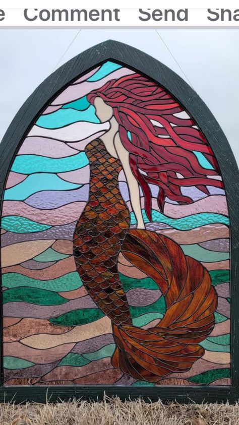 Mermaid Pattern, Trailer Home, New Trailers, Stained Glass, Trailer, Stain, Glass