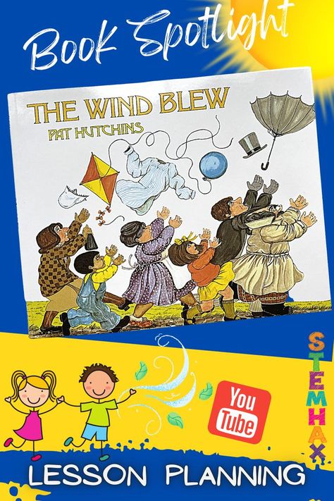 "The WInd Blew" is a fun book to include in any wind or weather lesson plan theme. This blog post offers fun and simple ideas to help plan your wind unit lessons. Included is a read aloud of the book for your listneing centers. #readaloud #books #lessonplanning #kindergarten #1stgrade #2ndgrade #homeschool #wind #weather #TPT #freebies #stemhax #stem #science Wind Theme Preschool, The Wind Blew Activities Preschool, Worm Weather Book Activities, The Wind Blew Activities, When The Wind Blows, Weather Wind, Weather Lessons, Kindergarten Homeschool Curriculum, Homeschool Preschool Curriculum