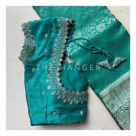 1,267 Likes, 9 Comments - WeddingBlouses (@weddingblouses) on Instagram: "Bridal blouse inspiration 😍 Designer @thehangerboutique_official . #bridalwear #bridalbouse #embroideryblouse #embroidery #blouse #designerblouse #aariembroidery #designersleeves #weddingblouses #trendyblouse #weddinginspiration #weddingwear #weddings #weddingdesigner #weddinglook #bridalblousedesign #bridalblousesinspiration #indianwedding #southindianbride #tamilwedding #keralawedding #bridaljewellery #bridalmakeup" Work Blouses Latest, Arya Work, Blouse Inspiration, Cut Work Blouse, Green Blouse Designs, Daughter Songs, Magam Work, Blue Blouse Designs, Maggam Blouse