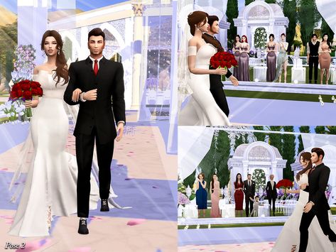 Prom Poses Sims 4, Sims4 Poses, Sims Poses, Romantic Dance, Black And White Wedding Theme, Cc Sims4, 4 Poses, The Sims 4 Packs, White Wedding Theme