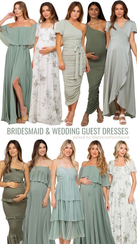 Mother Of The Bride Sage Green, Green Maternity Bridesmaid Dress, Sage Wedding Guest Dress, Bump Friendly Wedding Guest Dress, Wedding Green Bridesmaid Dresses, Sage Green Maternity Dress, Pregnant Bridesmaid Dress, Pregnant Wedding Guest Outfit, Pregnant Wedding Guest