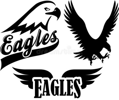 Eagle Mascot, Eagles Football, Silhouette Photos, Team Mascots, Making Shirts, Stock Photography Free, Svg Designs, Bird Design, School Spirit