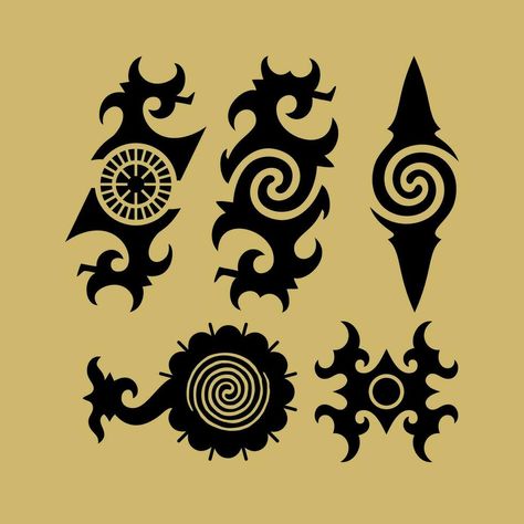 Iban Tribal art design, Borneo kalimantan dayak ornament vector, Bunga terong Malaysian Tattoo Traditional, Malaysian Tattoo, Thai Tattoo Designs, Iban Tattoo, Songket Pattern, Southern Tattoos, Thai Tattoos, Swirl Tattoo, Borneo Tattoo