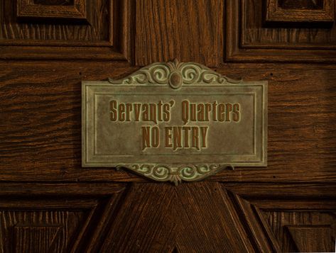 In the Walt Disney World version, there is a hallway in the Servants’ Quarters that includes extra information about the home’s inhabitants, living or otherwise. | 23 Chilling Facts About Disney's Haunted Mansion Castlevania Dracula, Everything Has Changed, Maxon Schreave, No Entry, Ghost Videos, Entry Signs, Disney Haunted Mansion, Sebastian Michaelis, Disney Facts