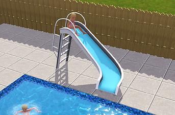 Mod The Sims - Pool Slide Sims Pool, Mod Pool, Sims 4 Cc Furniture Living Rooms, Mods Sims 4, Cc Packs, Die Sims 4, Sims 4 Traits, Outside Pool, The Sims 4 Pc