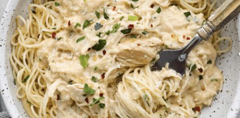 Slow Cooker Angel Chicken - The Recipe Critic The Recipe Critic Slow Cooker, Slow Cooker Angel Chicken, Angel Hair Pasta Recipes, Angel Chicken, Garlic Chicken Pasta, The Recipe Critic, Recipe Critic, Angel Hair Pasta, Chicken Salad Recipe