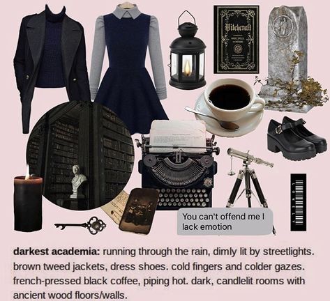 Academic Goth Aesthetic, Ravenclaw Academia Outfit, Gothic Academia Aesthetic Outfits, Witch Academia Aesthetic Outfit, Goth Dark Academia Outfit, Darkest Academia Aesthetic Outfit, Gothic Academia Outfits, Goth Academia Outfit, Goth Academia Aesthetic