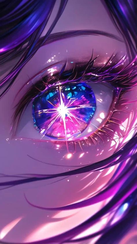 Violet Eyes Anime, Pretty Anime Eyes, Golden Eyes Art, Star Eyes Anime, Galaxy Eyes, Eyes Artwork, Anime Drawing Books, Body Base Drawing, Magic Eyes