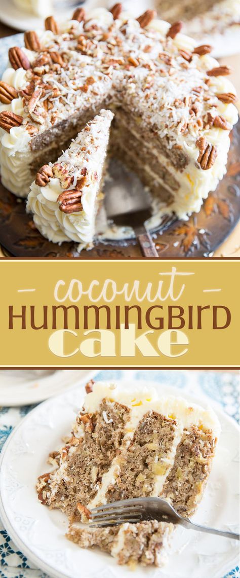 Coconut Cake Recipes, Easy Coconut Cake, Cakes To Bake, Preacher Cake, Coconut Cakes, Hummingbird Cake Recipes, Hummingbird Cake, Bird Cakes, Salty Cake