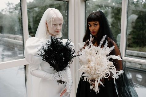 Haunted Hearts: A Wednesday Addams Inspired Editorial for Rock n Roll Bride Magazine · Rock n Roll Bride Gothic Editorial, Rock N Roll Bride Magazine, Wednesday Addams Inspired, Pretty Boots, Gothic Bride, Gothic Glam, Themed Weddings, Rock N Roll Bride, Bride Magazine