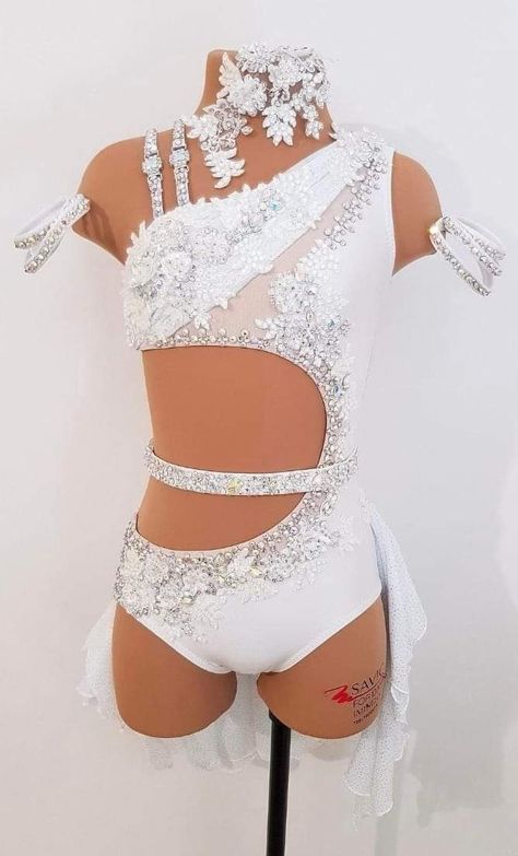 White Lyrical Costume, White Lyrical Dance Costumes, White Dance Costumes, Lyrical Dance Costumes Solo, Dance Convention Outfits, Solo Dance Costumes, Pretty Dance Costumes, Dance Convention, White Dance