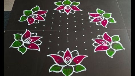 Cute Rangoli, Rangoli Easy Simple, Dot Rangoli, Rangoli Easy, Rangoli Kolam Designs, Rangoli Kolam, Rangoli With Dots, To Cute, Kolam Designs