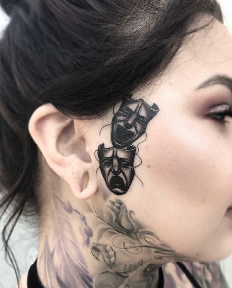 Follow me on fb for more// Jazmin Pizano Neck Tattoo Cover Up For Women, Neck Cover Up Tattoos For Women, Small Sideburn Tattoo, Under The Chin Tattoo, Side Face Tattoos For Women, Sideburn Tattoo Women, Side Burn Tattoos, Small Face Tattoos For Women, Side Face Tattoo