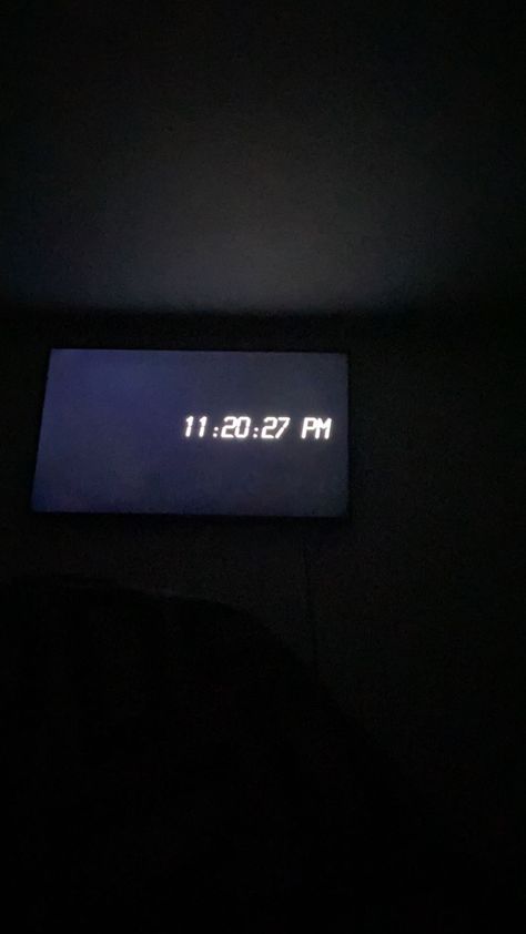 Dark room, dark screen, time displayed, late at night, 11:20pm, aesthetically pleasing, you can feel the vibe Late Night Vibes, Dark Screen, Room Dark, Late At Night, Night Vibes, Dark Room, The Vibe, Screen Time, Aesthetically Pleasing